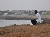 Senegalese man by ther sea